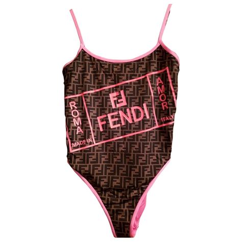 fendi bathing suit|fendi lycra swimsuit.